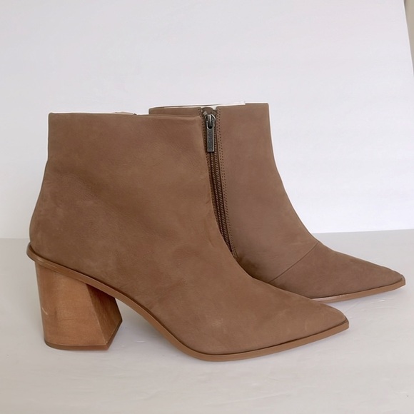 1. State Women's Kelte Pointed Toe Brown Leather Bootie Shoes Size 11M NWT - Picture 5 of 7